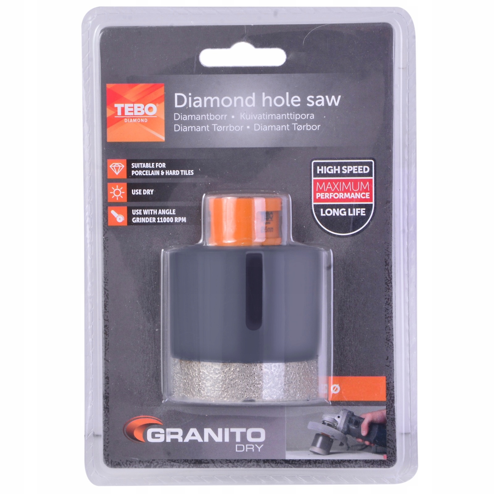 OTWORNICA KORONKA DIAMENTOWA 50MM M14 TEBO