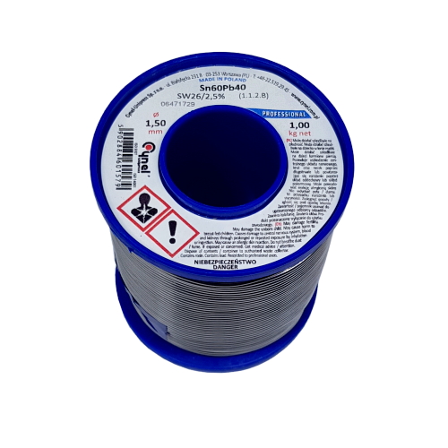 

1.5mm 1kg Sn60Pb40 cyna z topnikiem Cynel