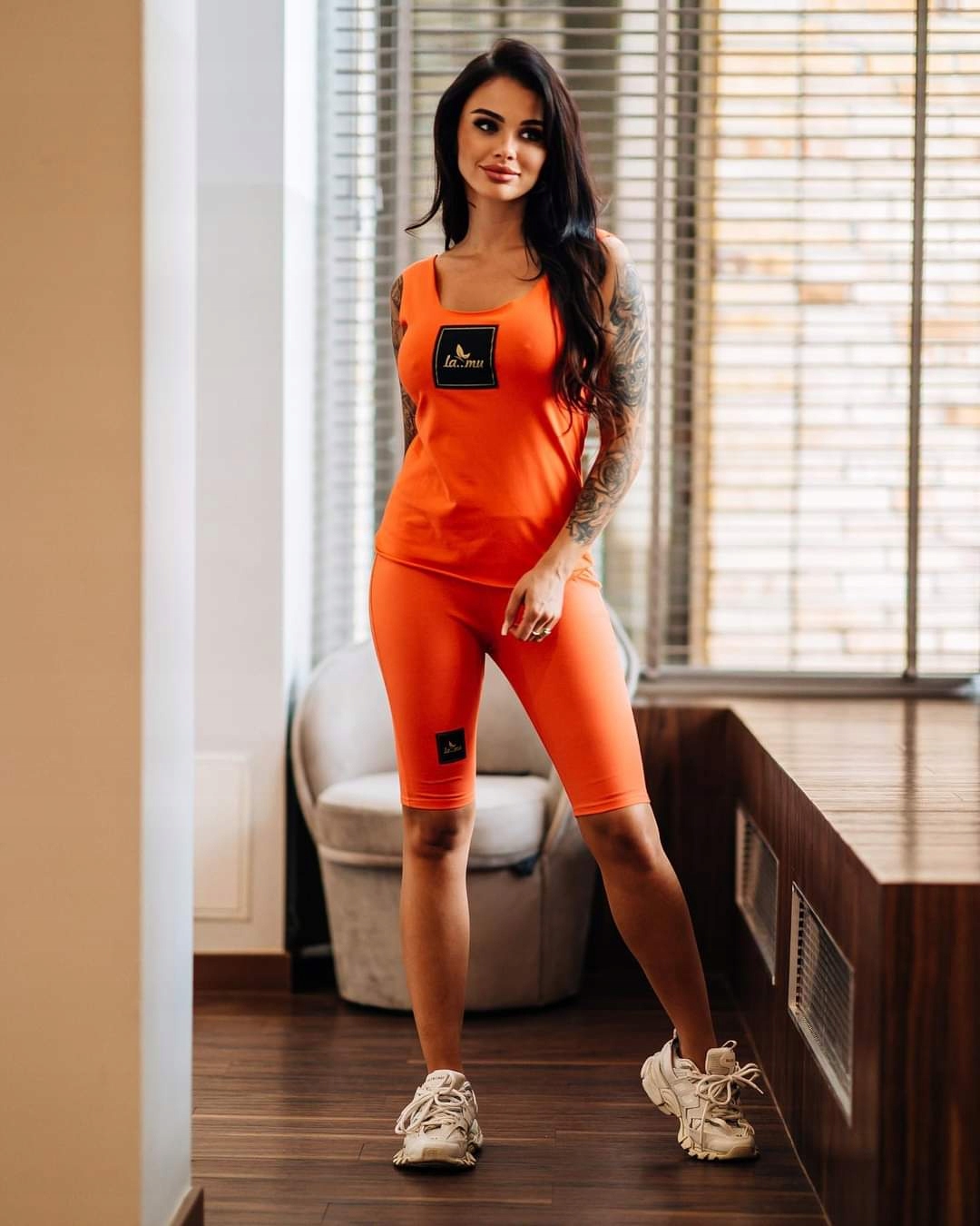 La..mu spodenki kolarki legginsy BEŻ S/M-1 Rodzaj sportowe