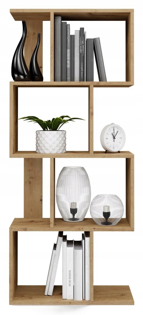 REGAŁ OTWARTY STOJĄCY PÓŁKA FRIST 4P DĄB ARTISAN Materiał płyta laminowana