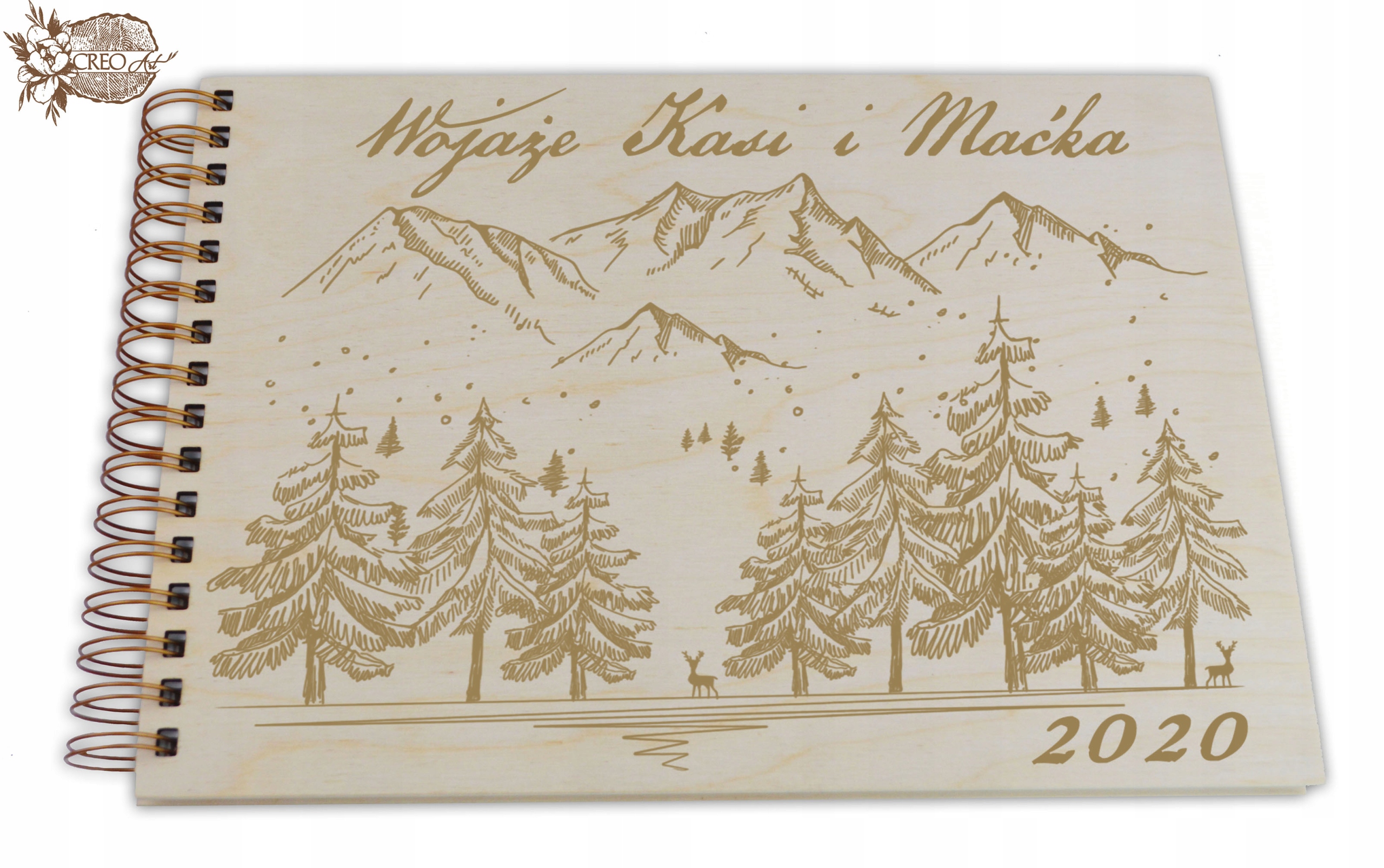 

Album drewniany grawerowany Podróże, Wakacje