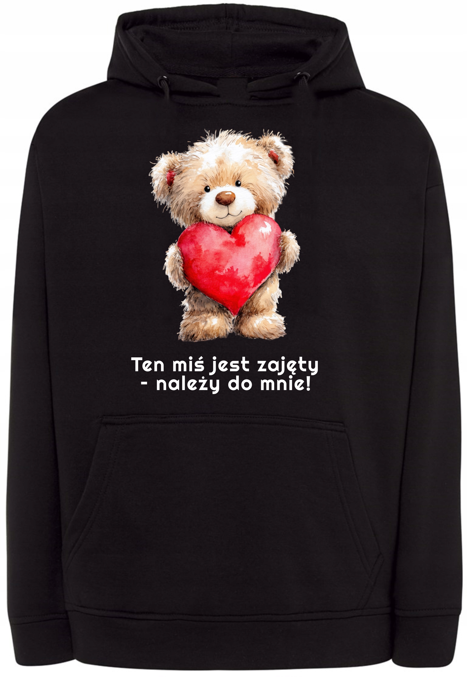 Mikina s kapucí Valentýnský Dárek Tento medvídek je zaneprázdněný S