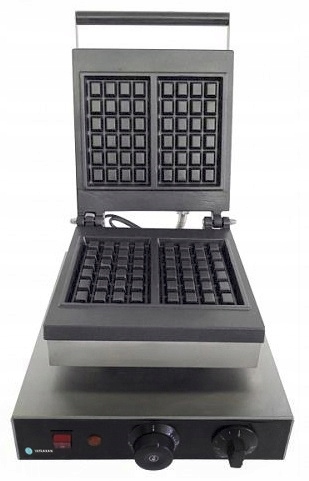 Vaflovač pro 2 belgické vafle 4x6 mřížek 1800W 50°C–300°C HKN-GES2L