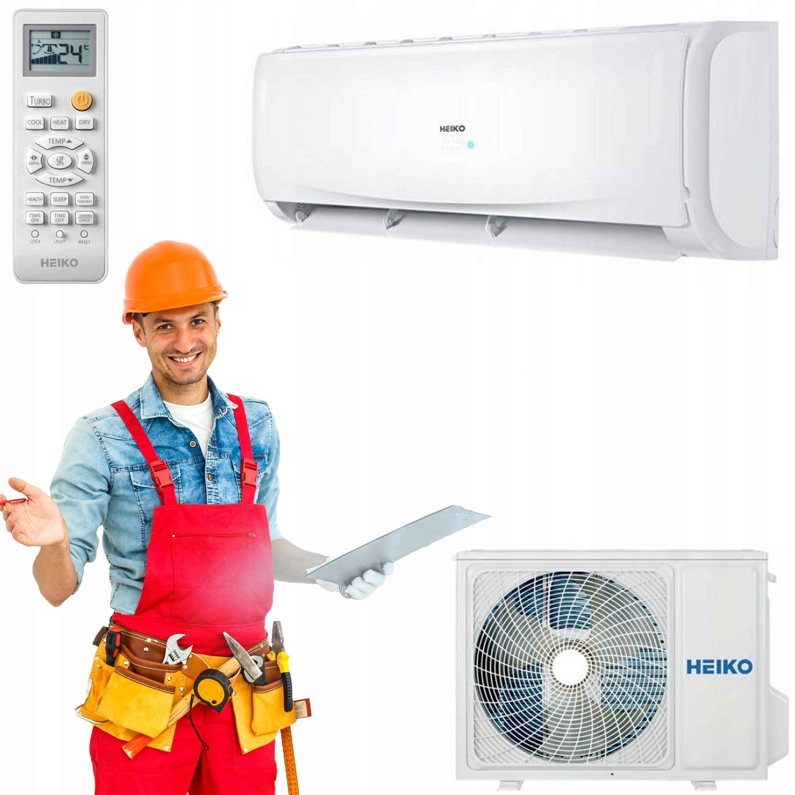 Klimatizácia Klimatizátor Heiko Brisa 2.6KW Ovládač Wifi diaľkové ovládanie