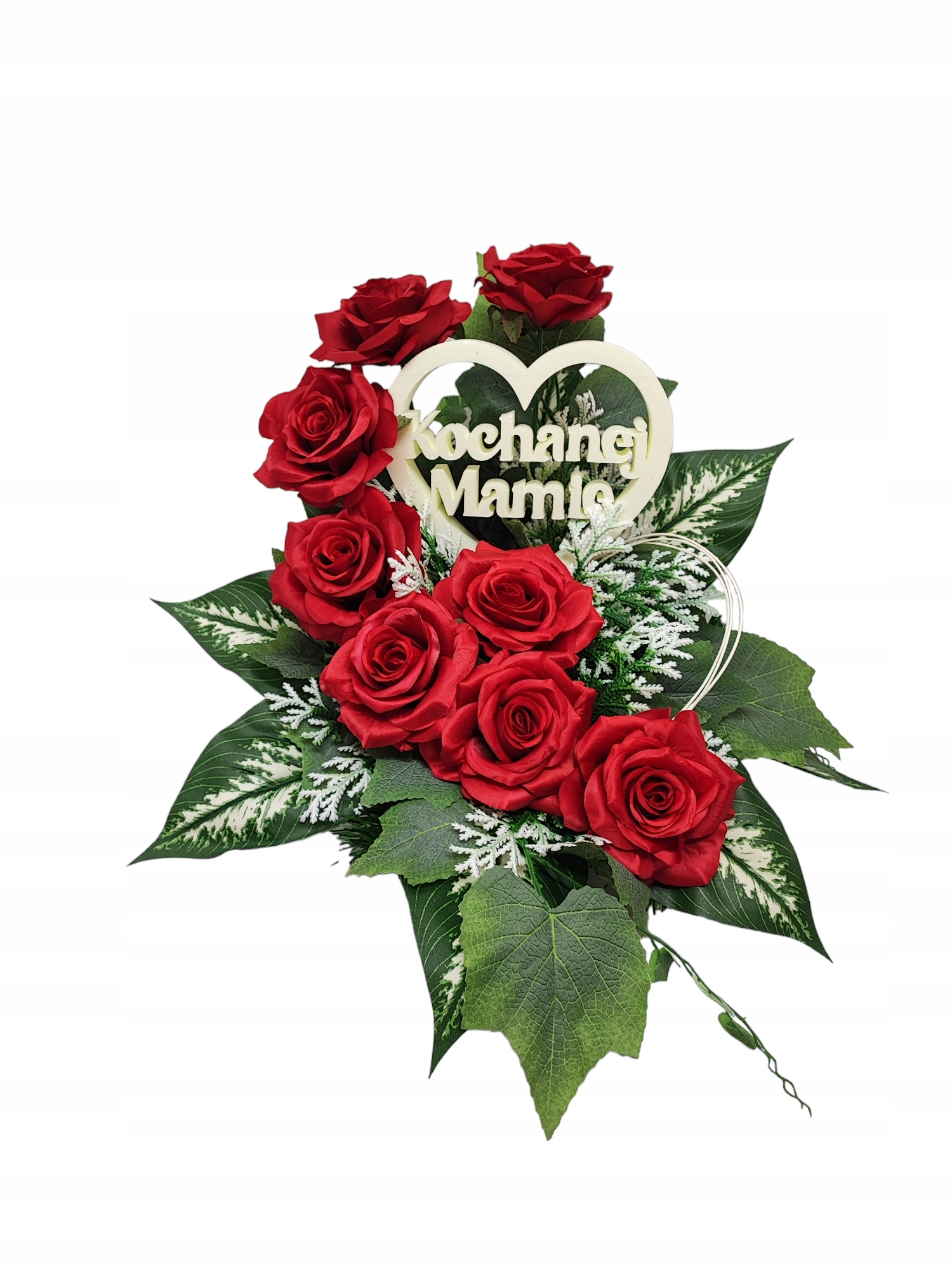 

Stroik nagrobny z róż, Kochanej Mamie, dzień mamy,