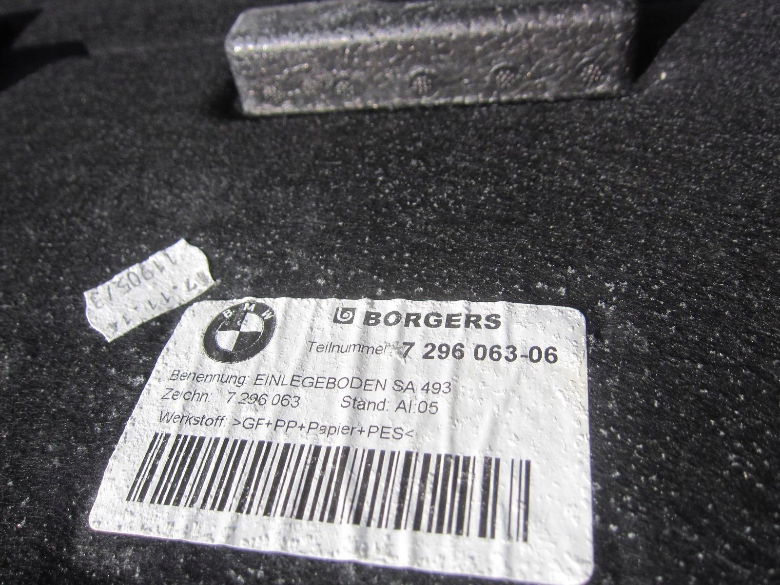 BMW F23 CABRIO upholstery boot mats side floor 7296063