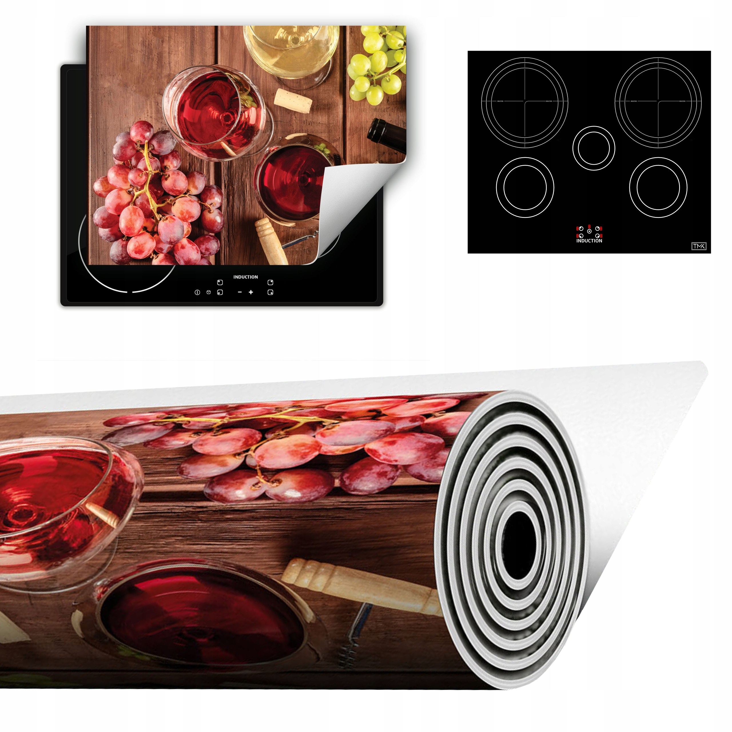 Vinylová Podložka Do Kuchyně Více Místa 70x52 víno dřevo