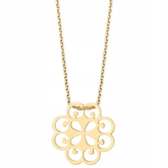 

Złoty naszyjnik Celebrytka 333 Koronkowa Rozetka