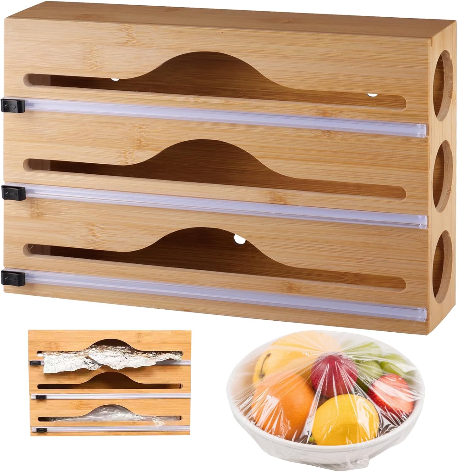 Dávkovač Na Potravinovou Fólii, Podavač Bambusový, 3 Komorový