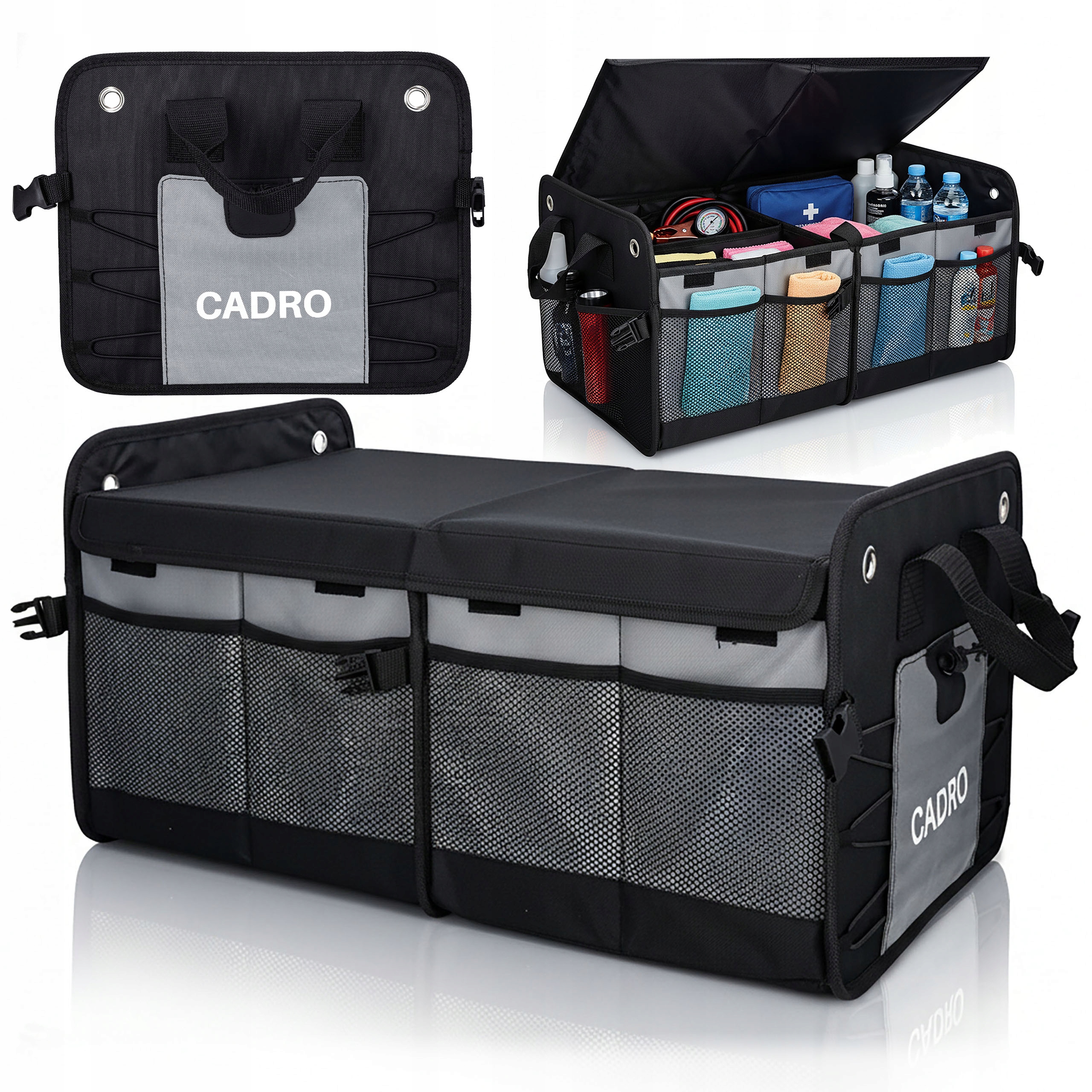 Organizer do bagażnika samochodu auta kufer torba sztywny składany 60x35 cm