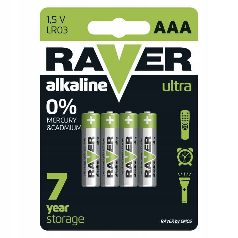 

Bateria alk. LR03 Raver B7911 B4 1,5V Alkaline