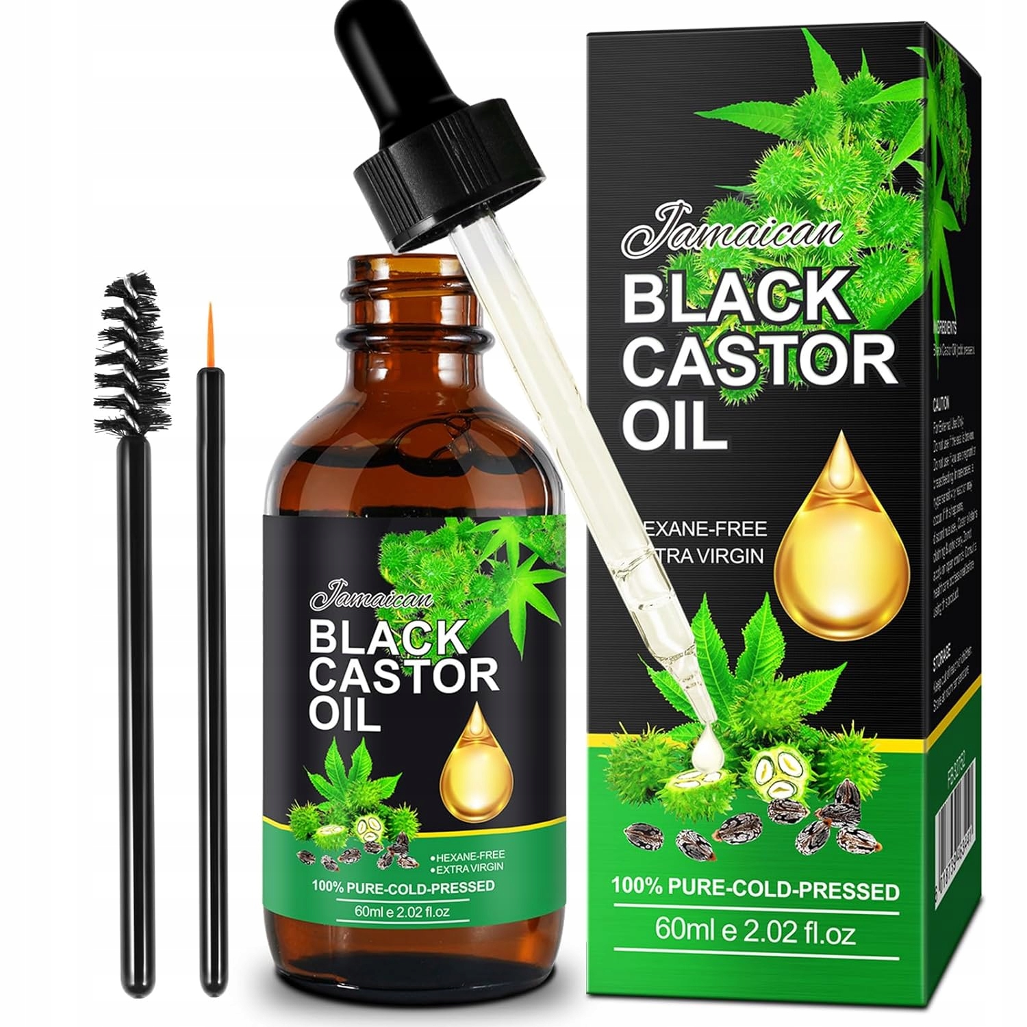 Jamaican Black Castor Oil, Body Massage Castor Oil 100% Pure Cold ...
