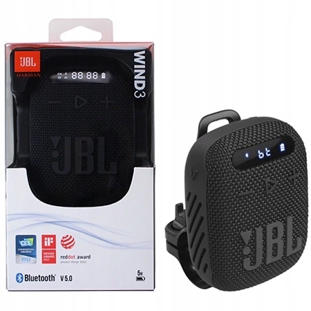 Bluetooth Fm reproduktor Jbl Wind 3 5W Vodotěsný držák na kolo/motorku černý