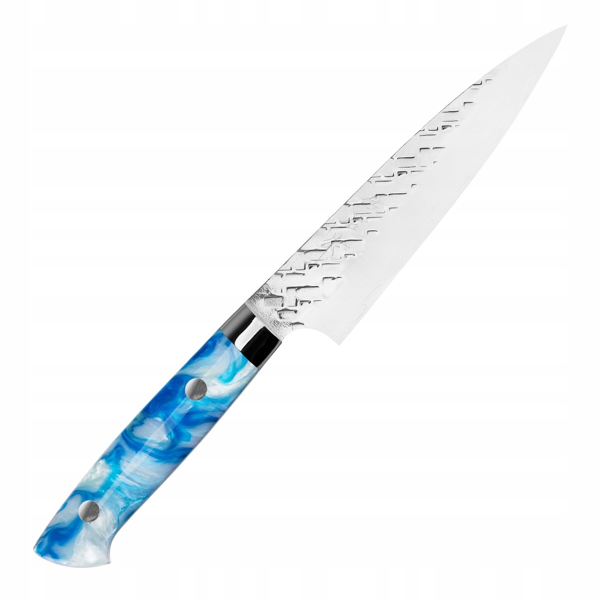 Takeshi Saji Strix Blue Acrylic Ručne kovaný japonský univerzálny nôž 13 cm