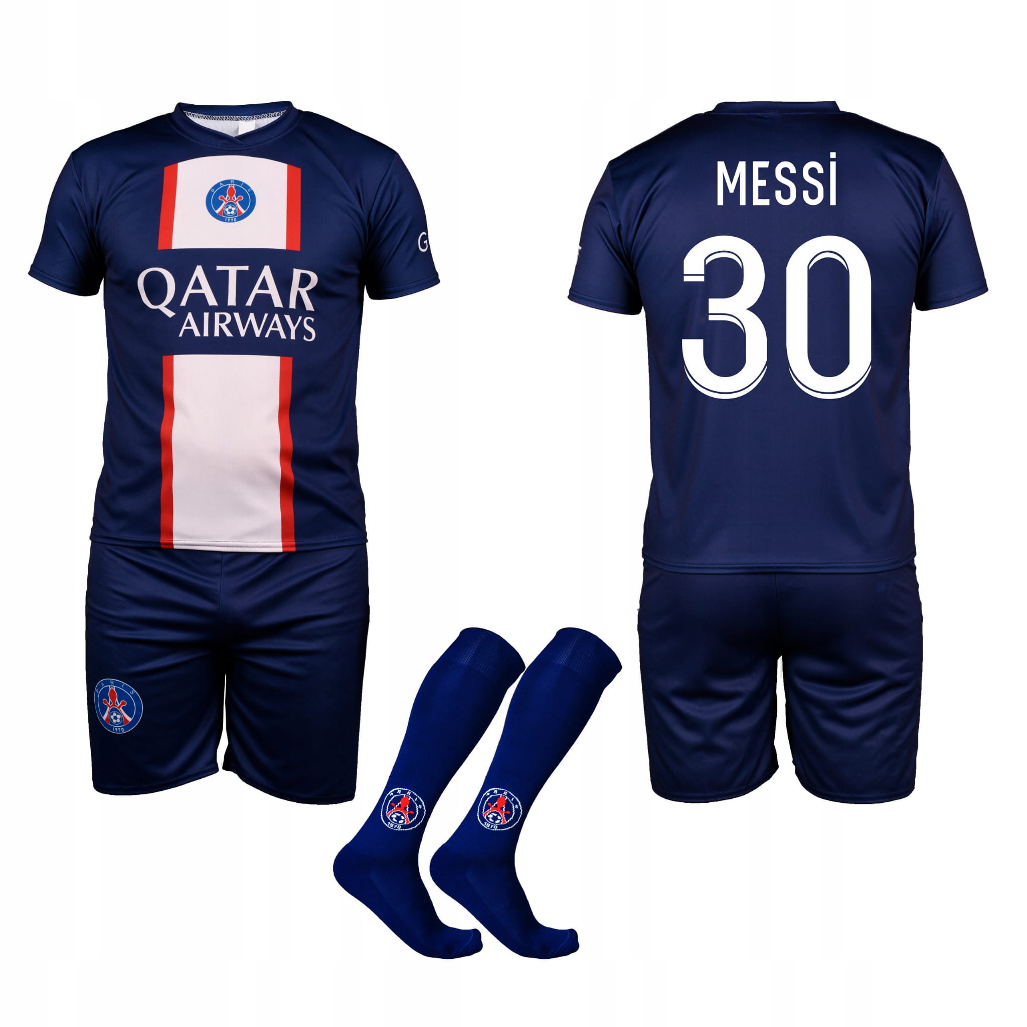 

Strój piłkarski Messi Psg komplet getry 152
