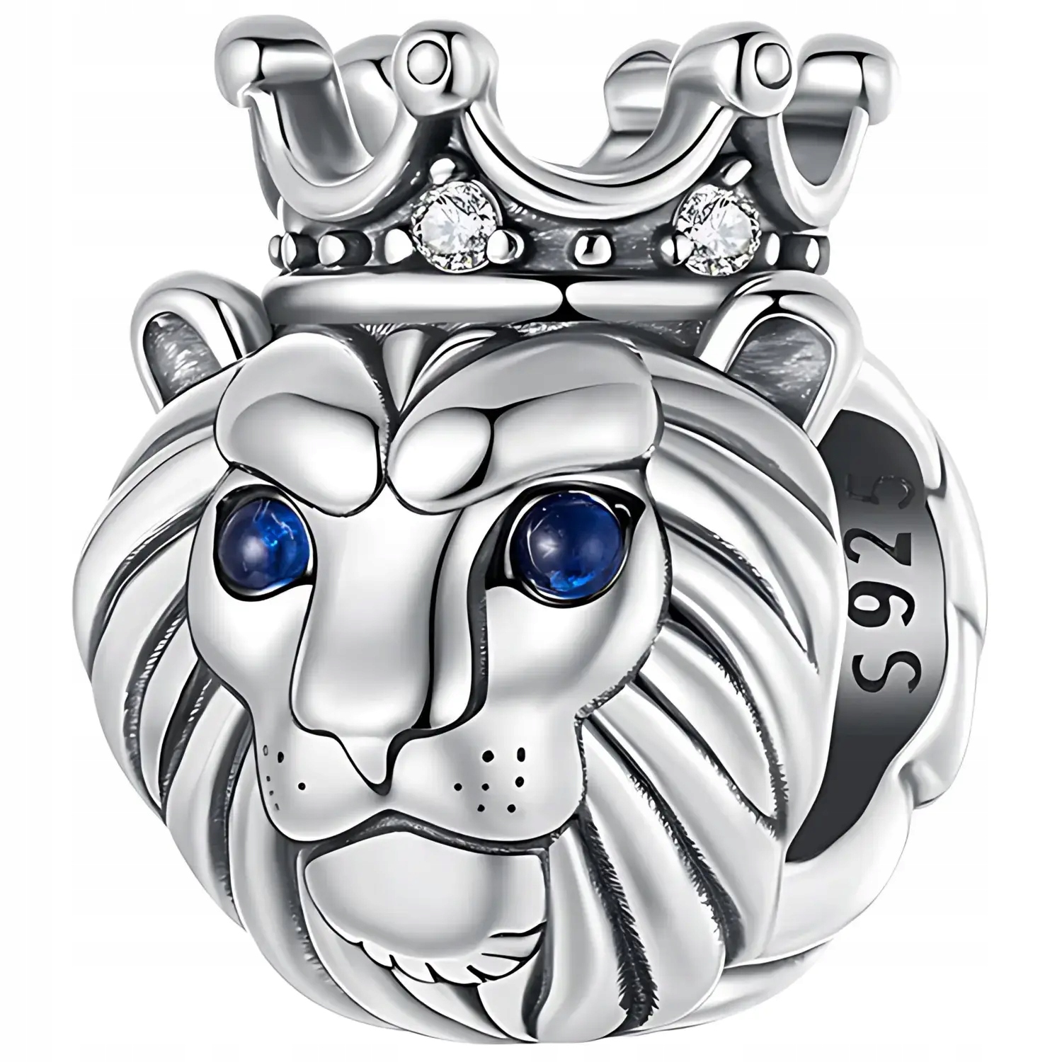 Charms Přívěsek Stříbro 925 Lví král S korunou Znamení zvěrokruhu Zvířecí král