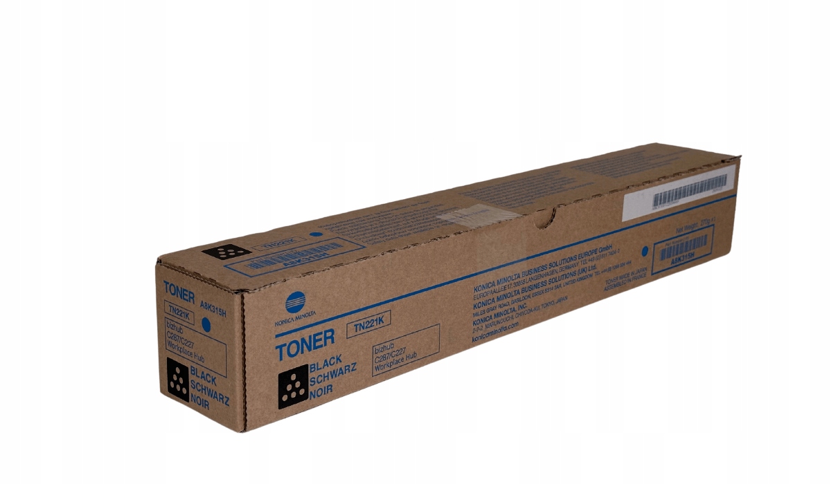 Toner Konica Minolta TN-221 A8K315H K Oryginał C227 C287 Połówka
