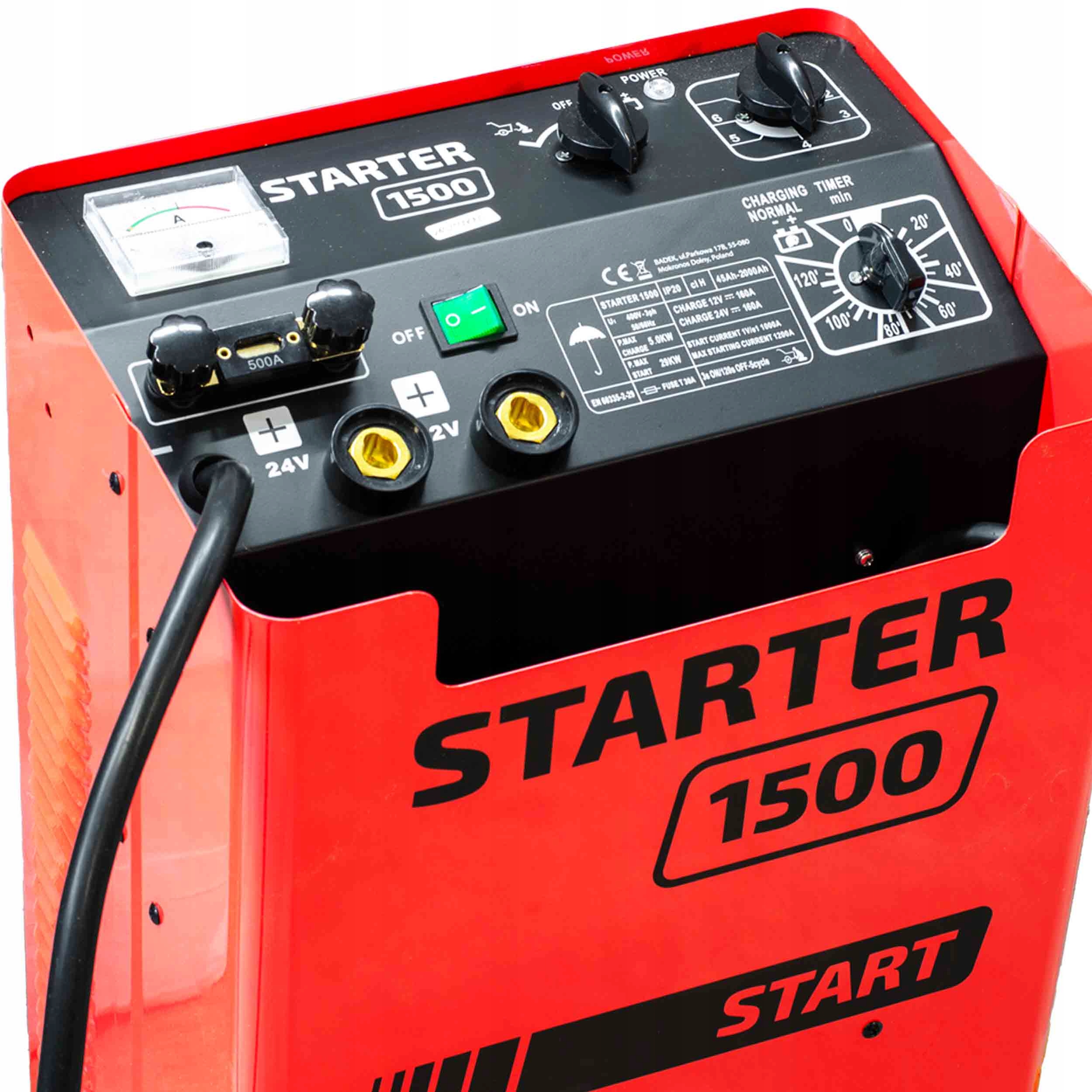 Prostownik Samochodowy Z Rozruchem 1200A Ideal Starter 1500 Tir Bus 12V 24V