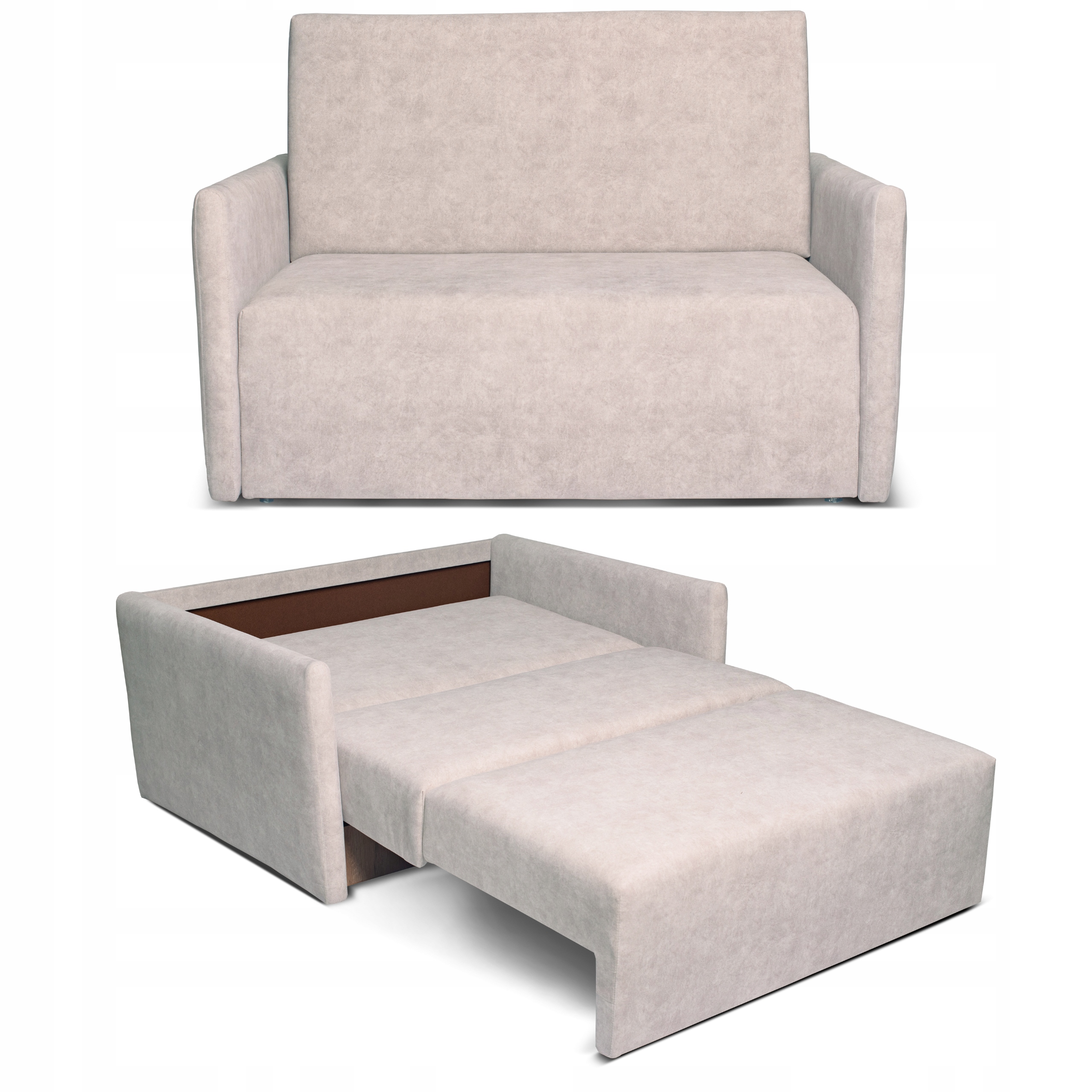 Pohovka Jiřina a křeslo americká béžová Luda 02 velur pohodlná Výrobce