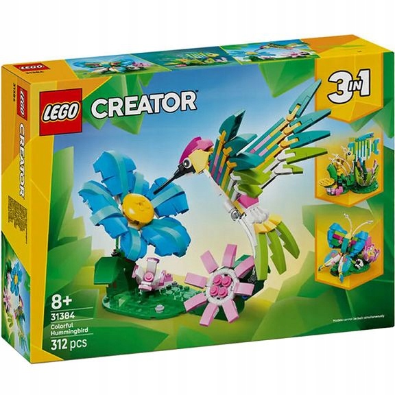 Lego Creator Divoká zvířata: barevný kolibřík 3v1 31384