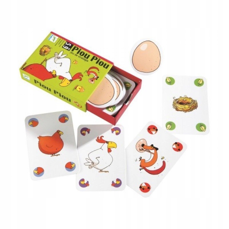 DJECO Gra karciana PIOU PIOU kurczaki jajeczka Wydawca Djeco