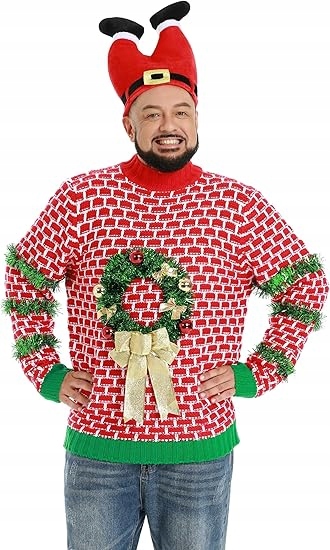 Vánoční svetr Veselý Santa Unisex Velikost XXL 2XL