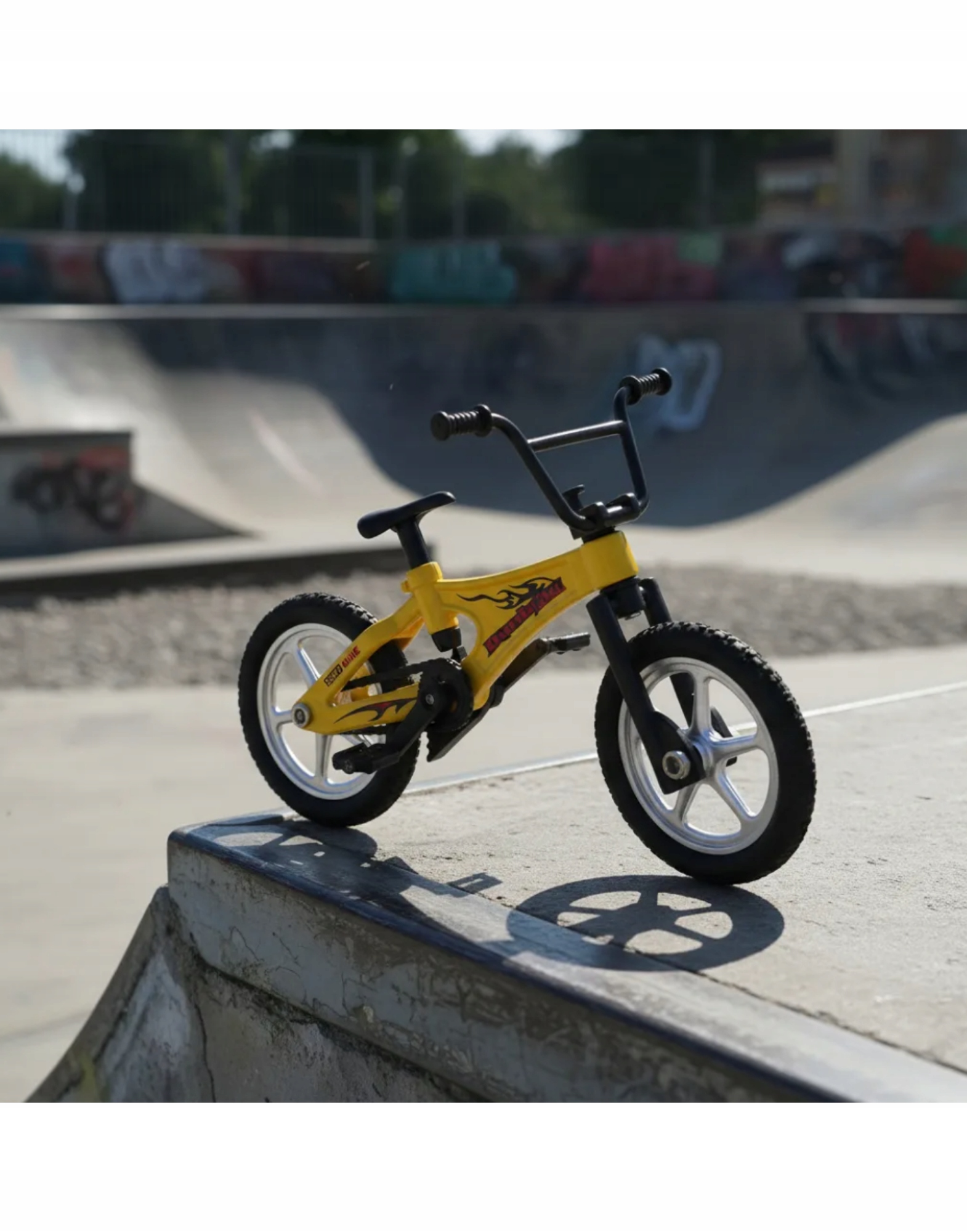 Mini rower fingerbike żółty z akcesoriami FB-08-A