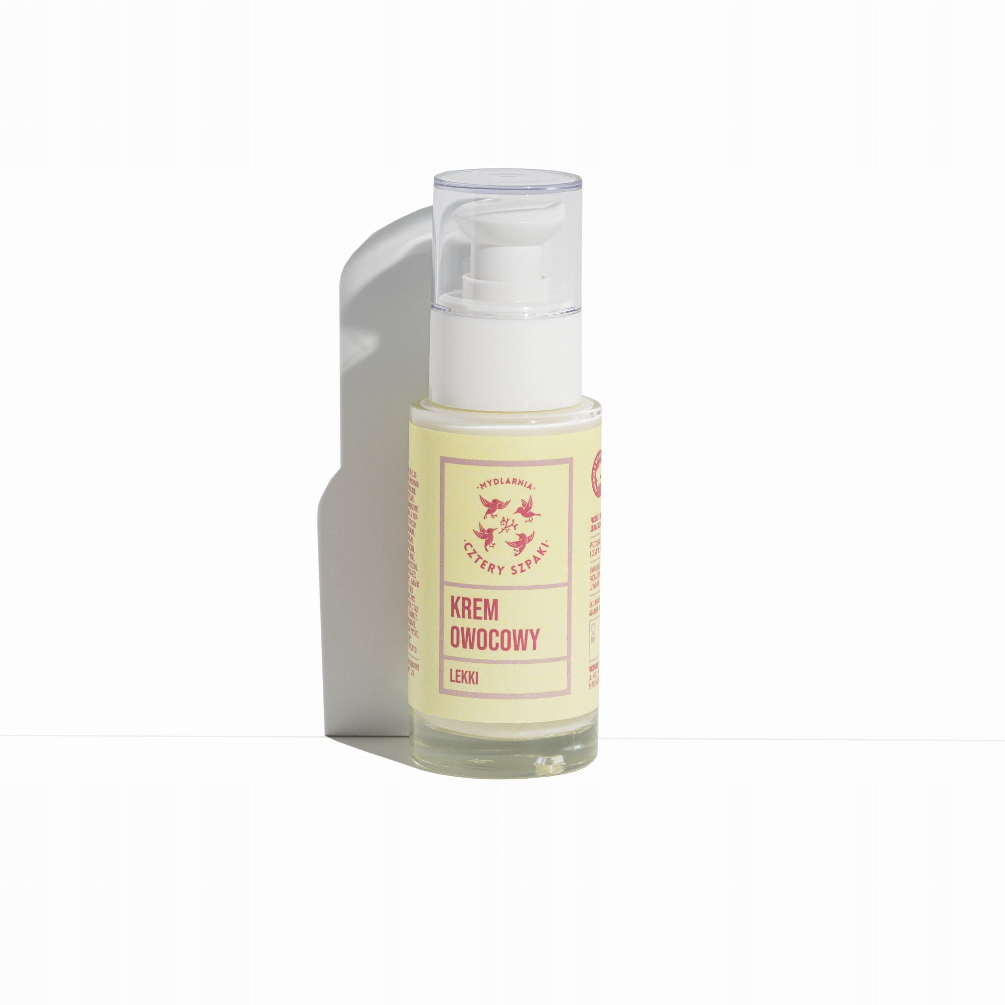 Ovocný lehký přírodní krém na obličej, každodenní péče, Čtyři