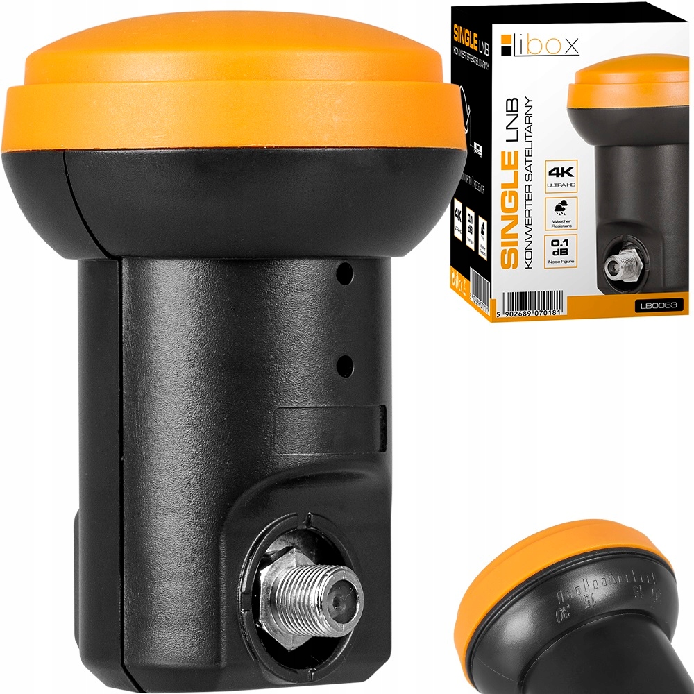 ANTENA czasza SATELITARNA 80 ZESTAW SINGLE HD 4K Model Standard