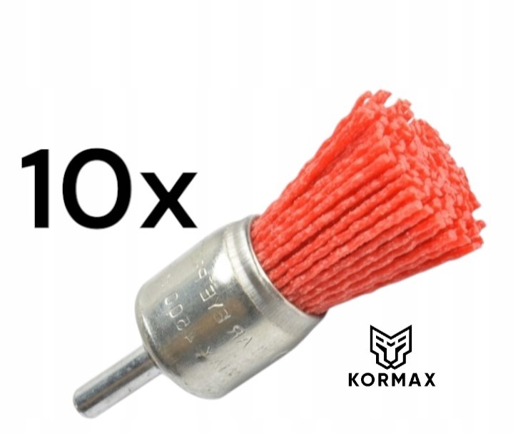Nylonový kartáč 30 mm na stopce 4500RPM, štětcový na vrtačku x10ks