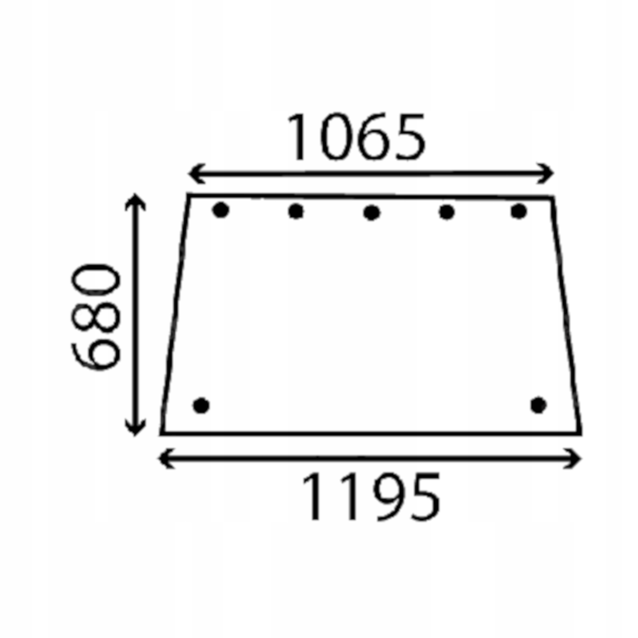 sklo pro traktor Case zadní 3224180R1