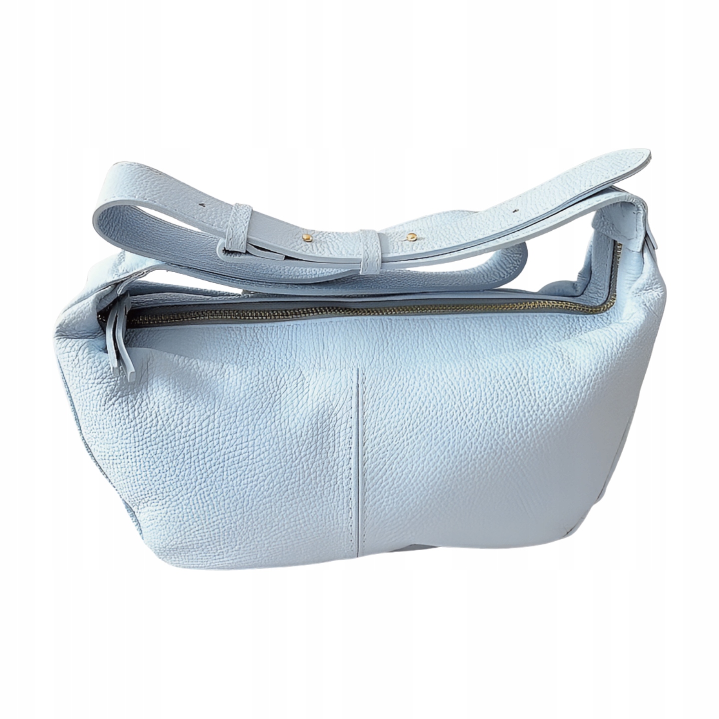 Laura Biaggi velká kabelka přes rameno kožená modrá