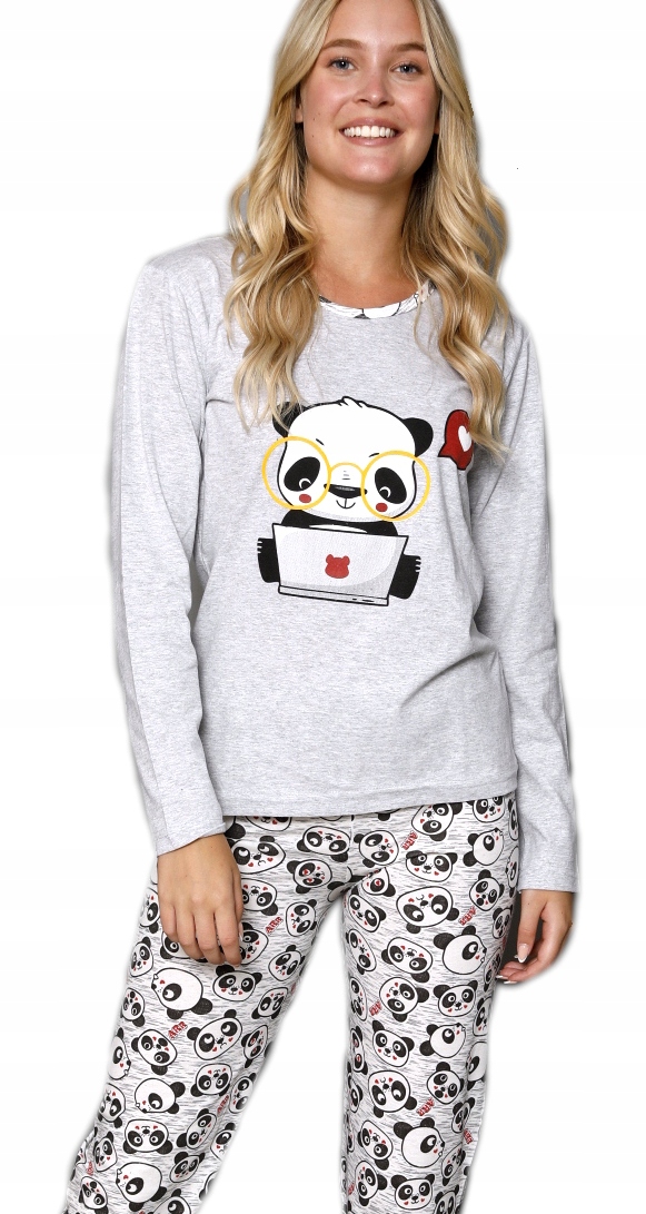 

Piżama Damska bawełna Panda długa Miś Xs
