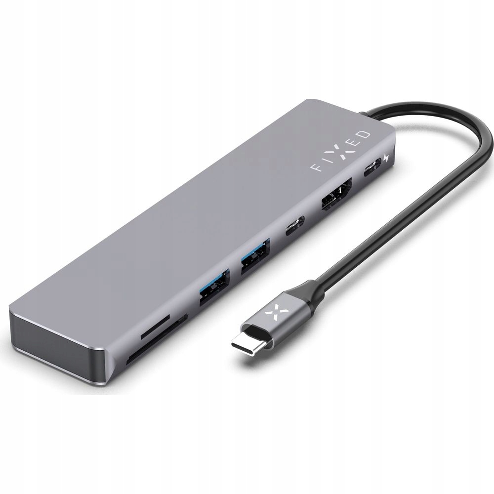 

Hub Fixed, Usb-c, adapter, stacja dokująca, Pd 7w1