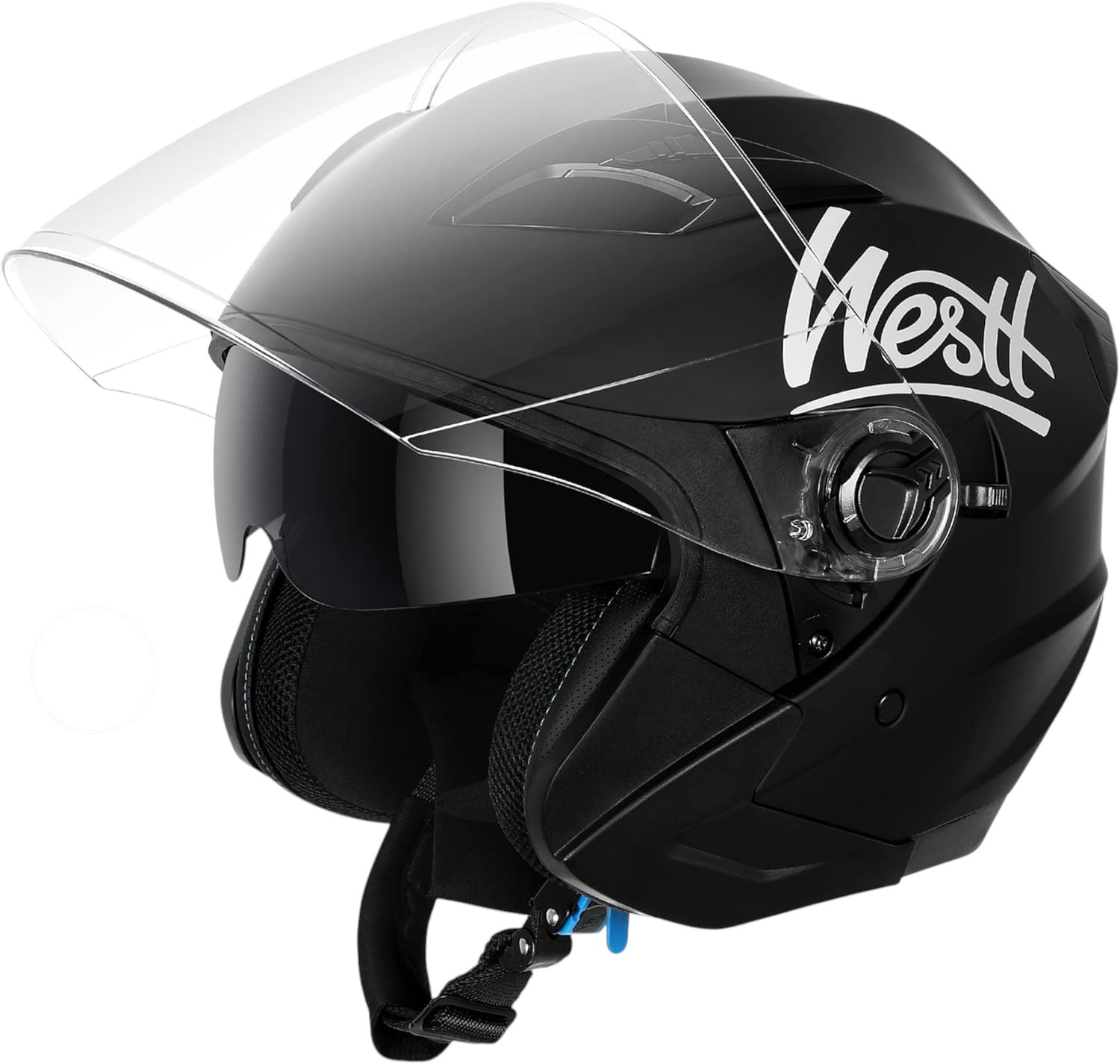 Motocyklová prilba Westt Jet s krytom a slnečnou clonou veľ XL