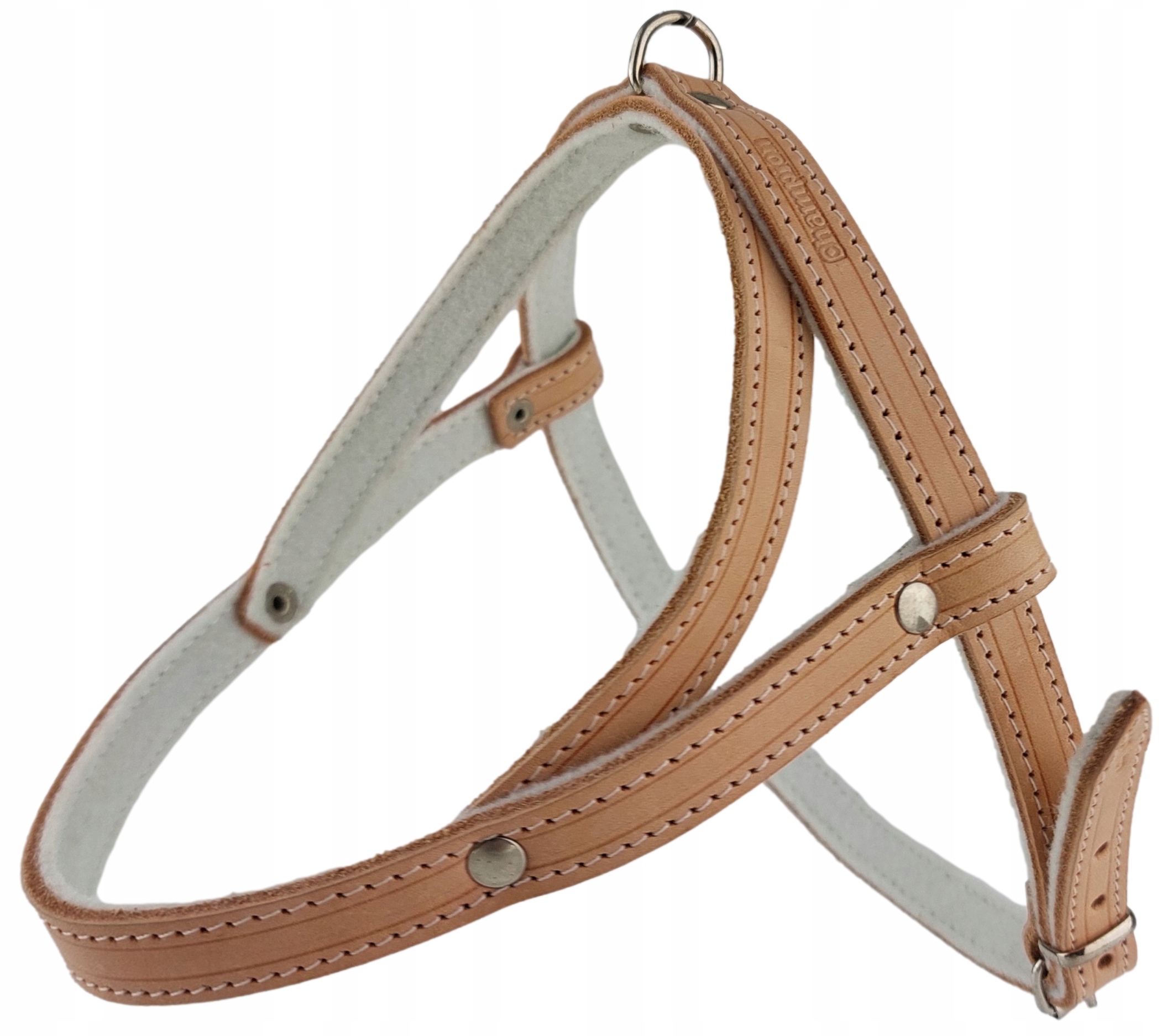 Levně Kožený postroj pro psa podšitý filcem Lícová kůže 70 cm Champion Natural