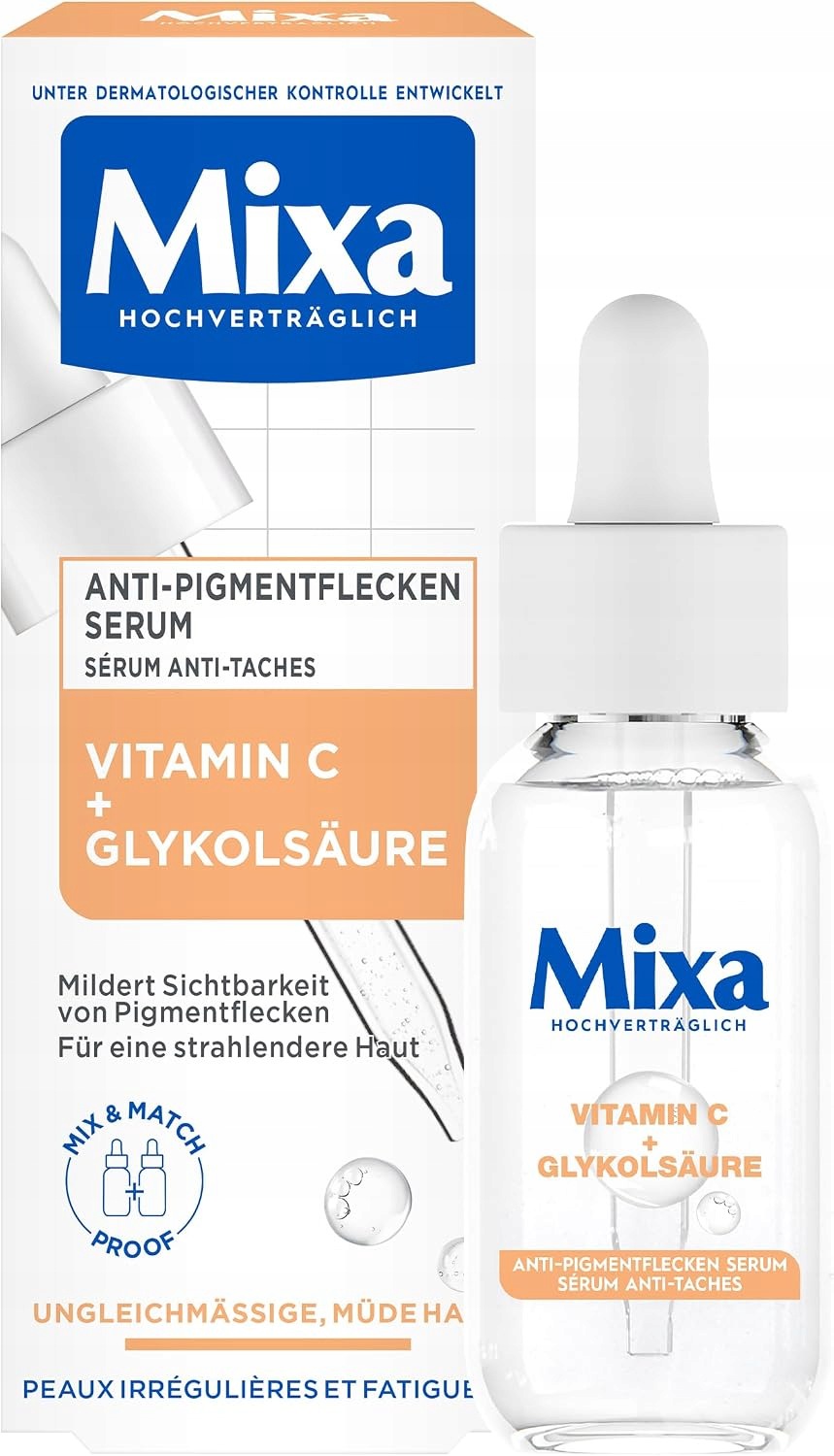 Mixa sérum s pigmentovými skvrnami vitamín C nikotinamid Lsf 20 30 ml