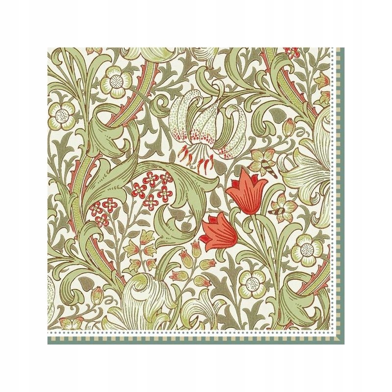 САЛФЕТКИ БУМАЖНЫЕ Цветы, Орнаменты Morris Green