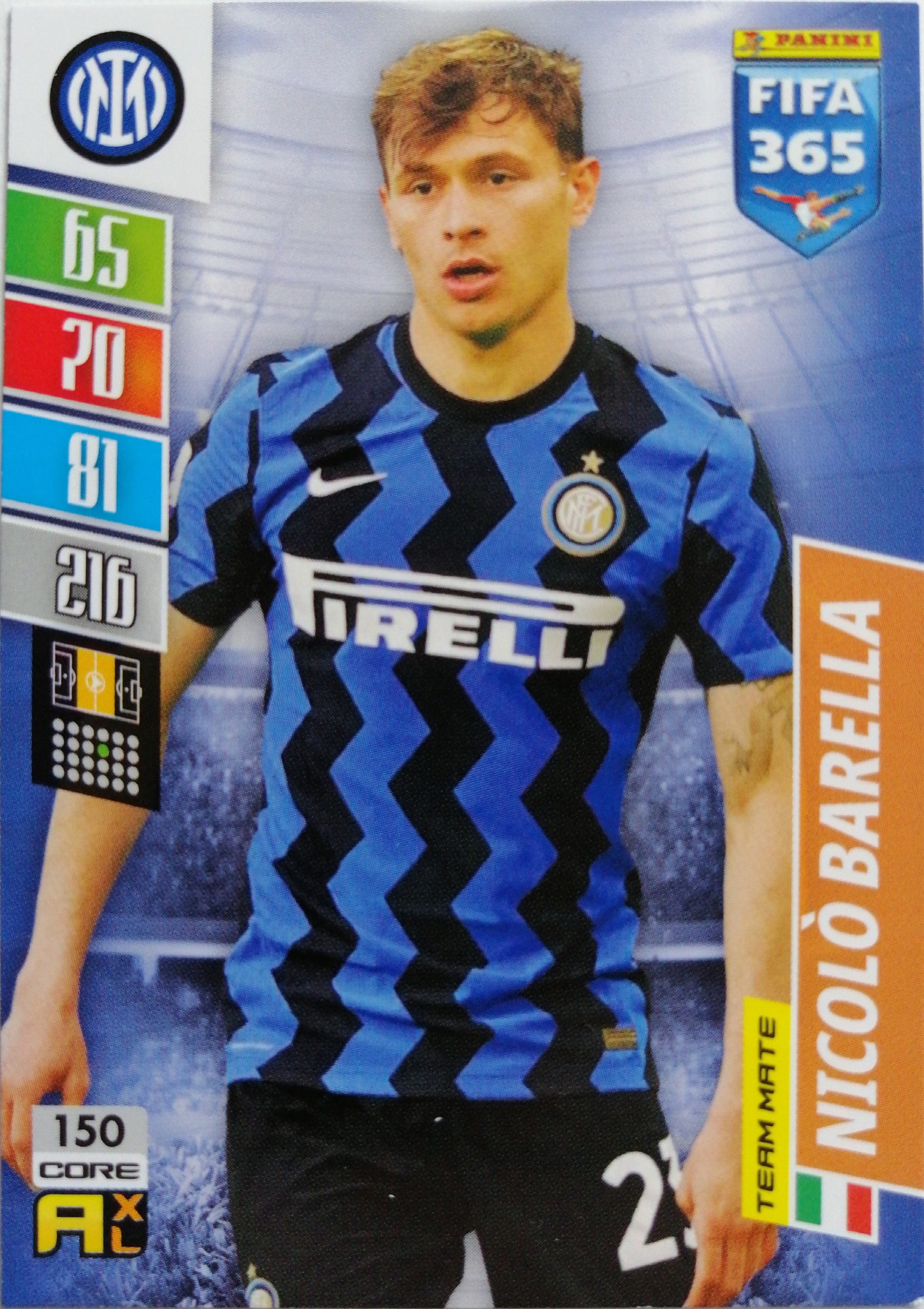 FIFA 365 2022 TEAM MATE INTER 150 NICOLO BARELLA
