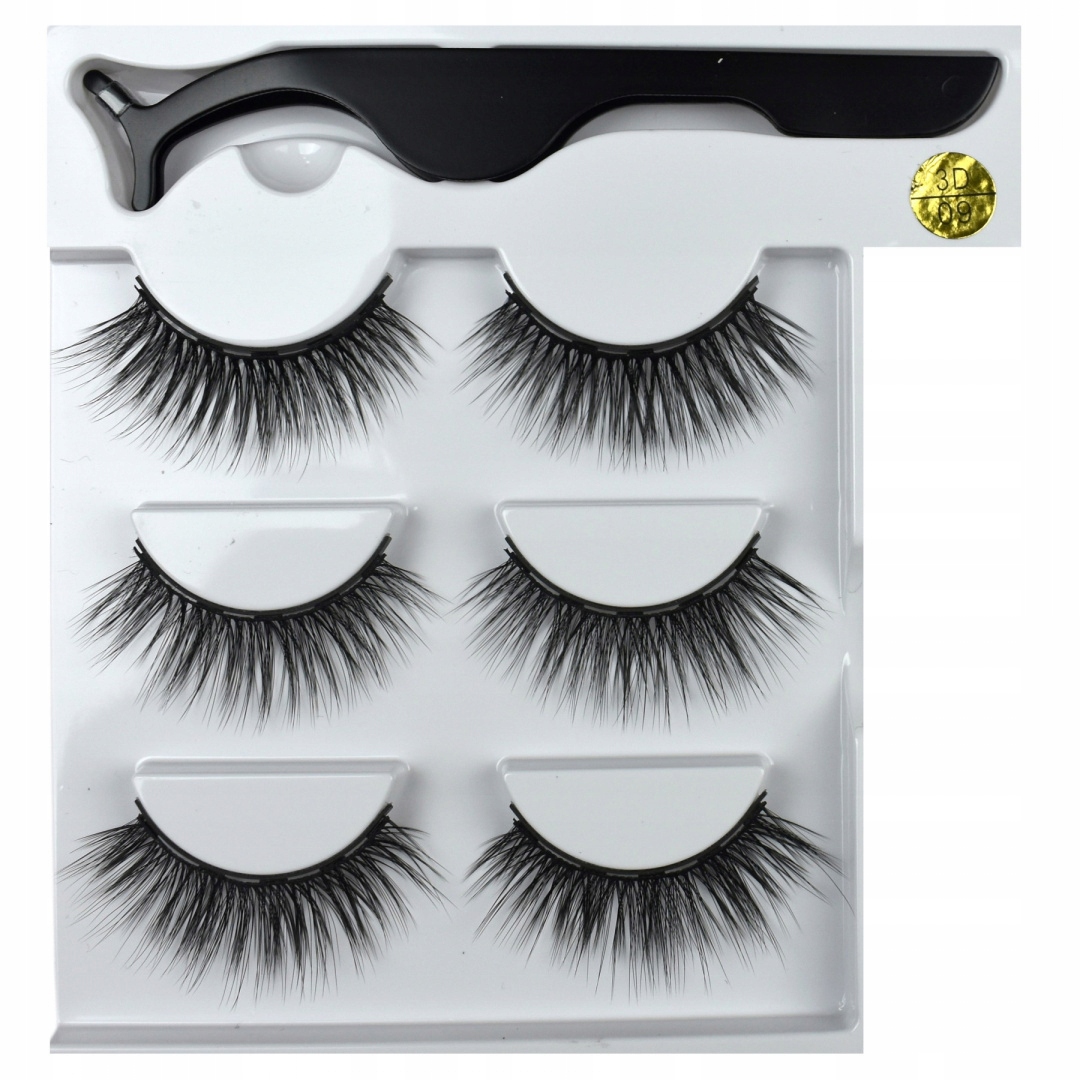 

3 Pary Rzęsy Magnetyczne Pęseta Model Nr. 9