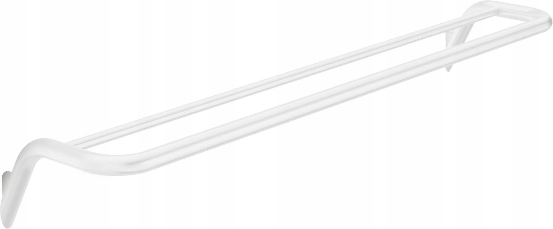 Dvojitý nástenný vešiak na uteráky mosadzný 616 mm bianco mat