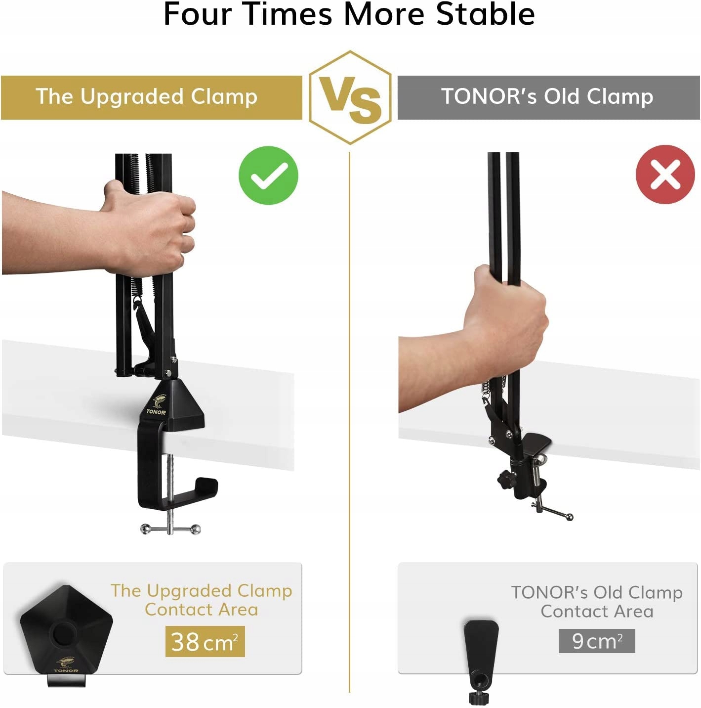 TONOR Mikrofon Boom Arm Do HyperX QuadCast Blue Yeti Rode Elgato T30 — miniatura 4