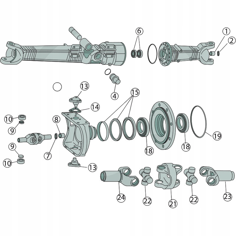 Przegub podwójny do Fendt Farmer 300, GT 365, GT 380 Numer katalogowy części 72706236