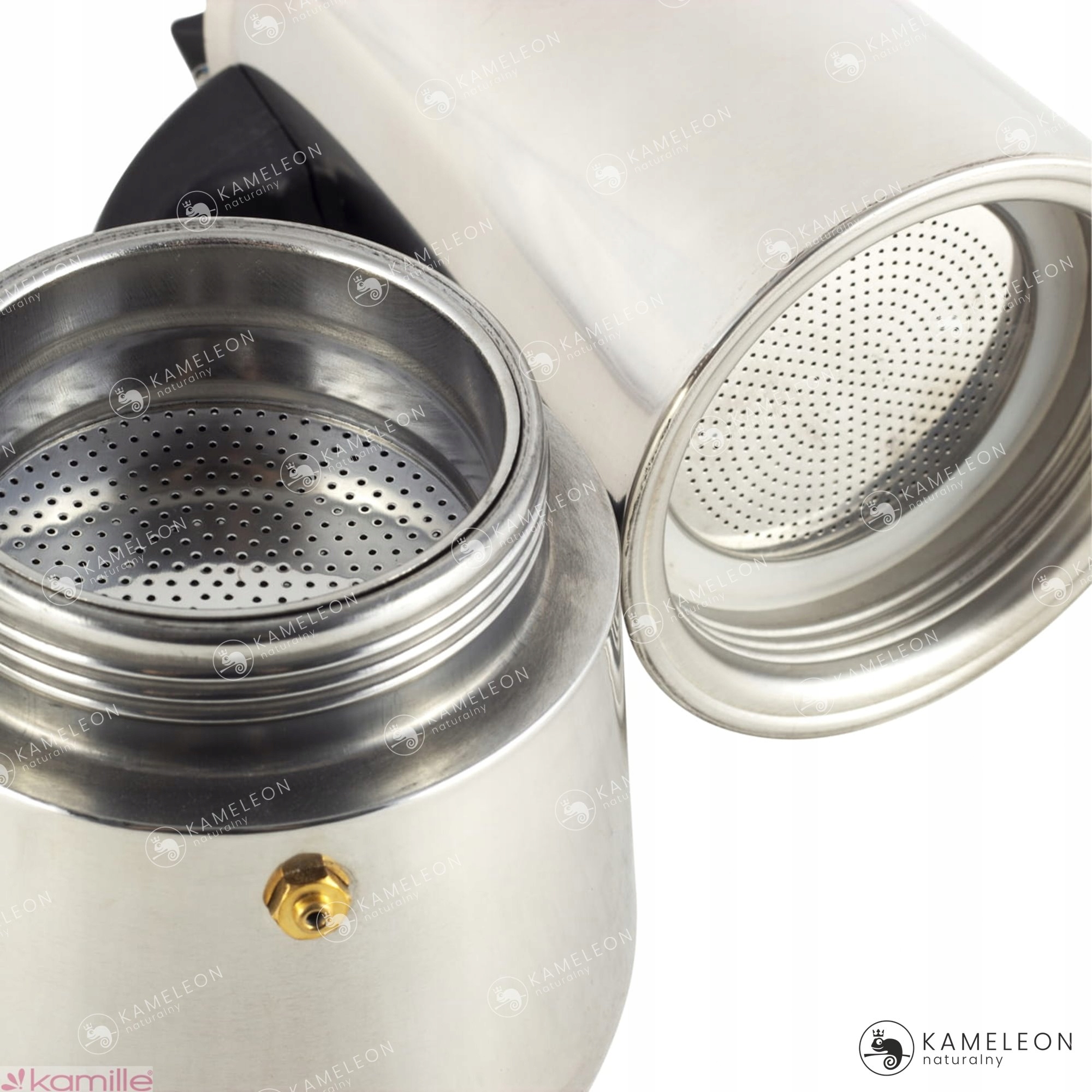 KAWIARKA METALOWA EKSPRES DO KAWY KAFETERKA 450ml stalowa srebrna 9 filiżan Pojemność (w filiżankach) 9