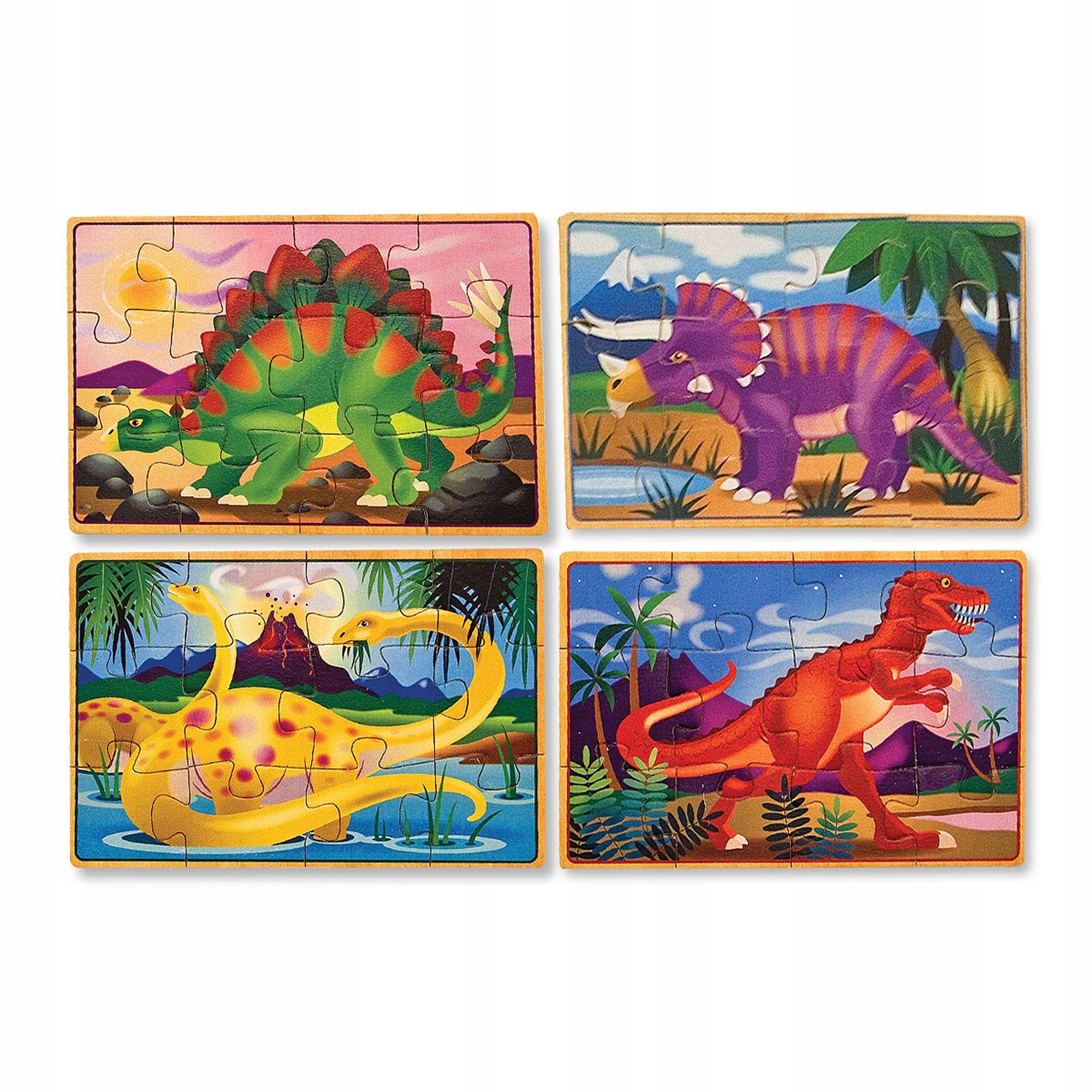 

Drewniane Puzzle Melissa&Doug Dinozaury 4w1