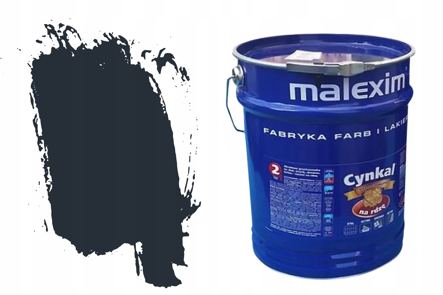 Cynkal szary antracytowy półmat farba dachowa na ocynk 10l