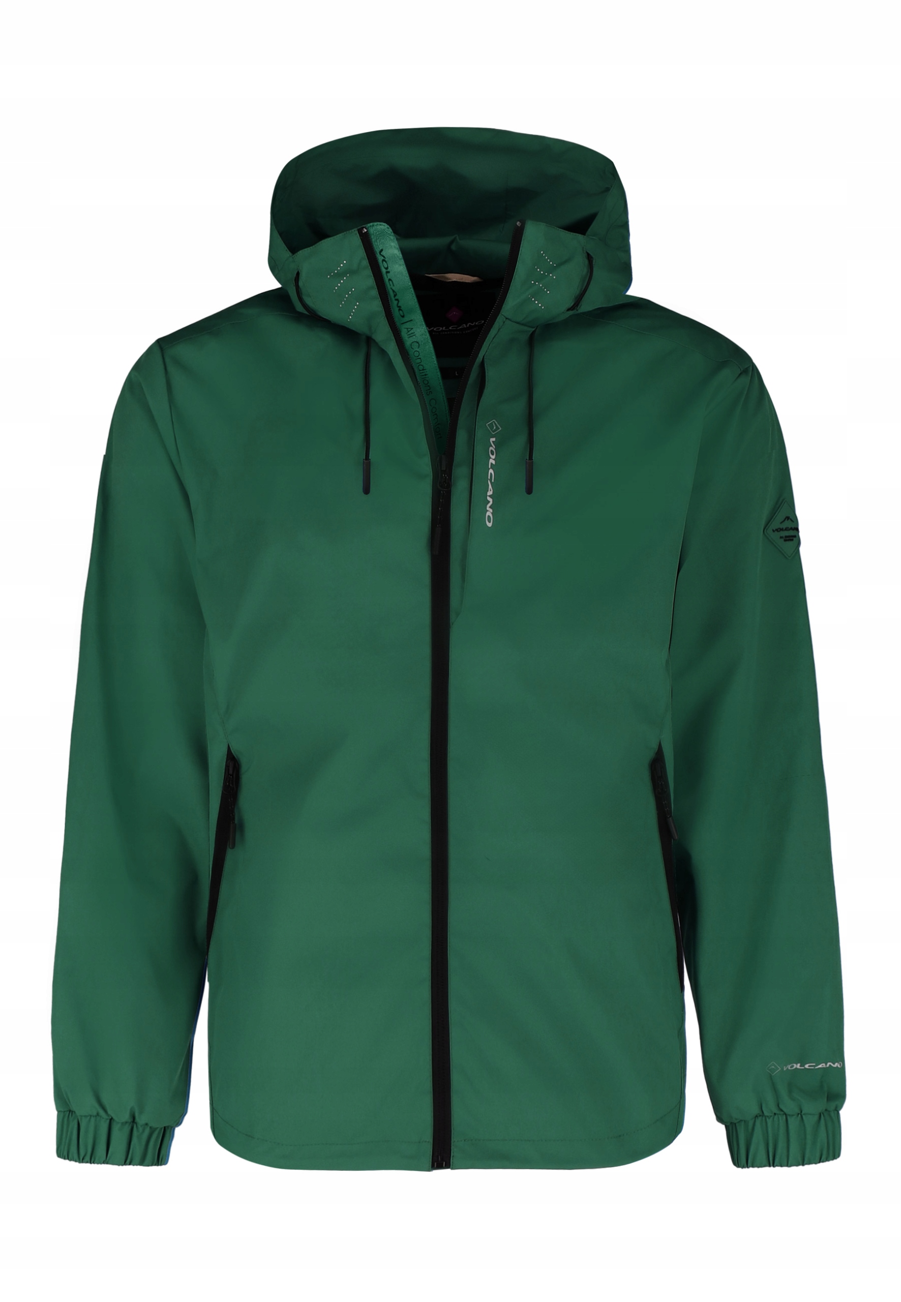Pánská Nepromokavá Bunda S Kapucí Zelená Volcano J-kenzi M