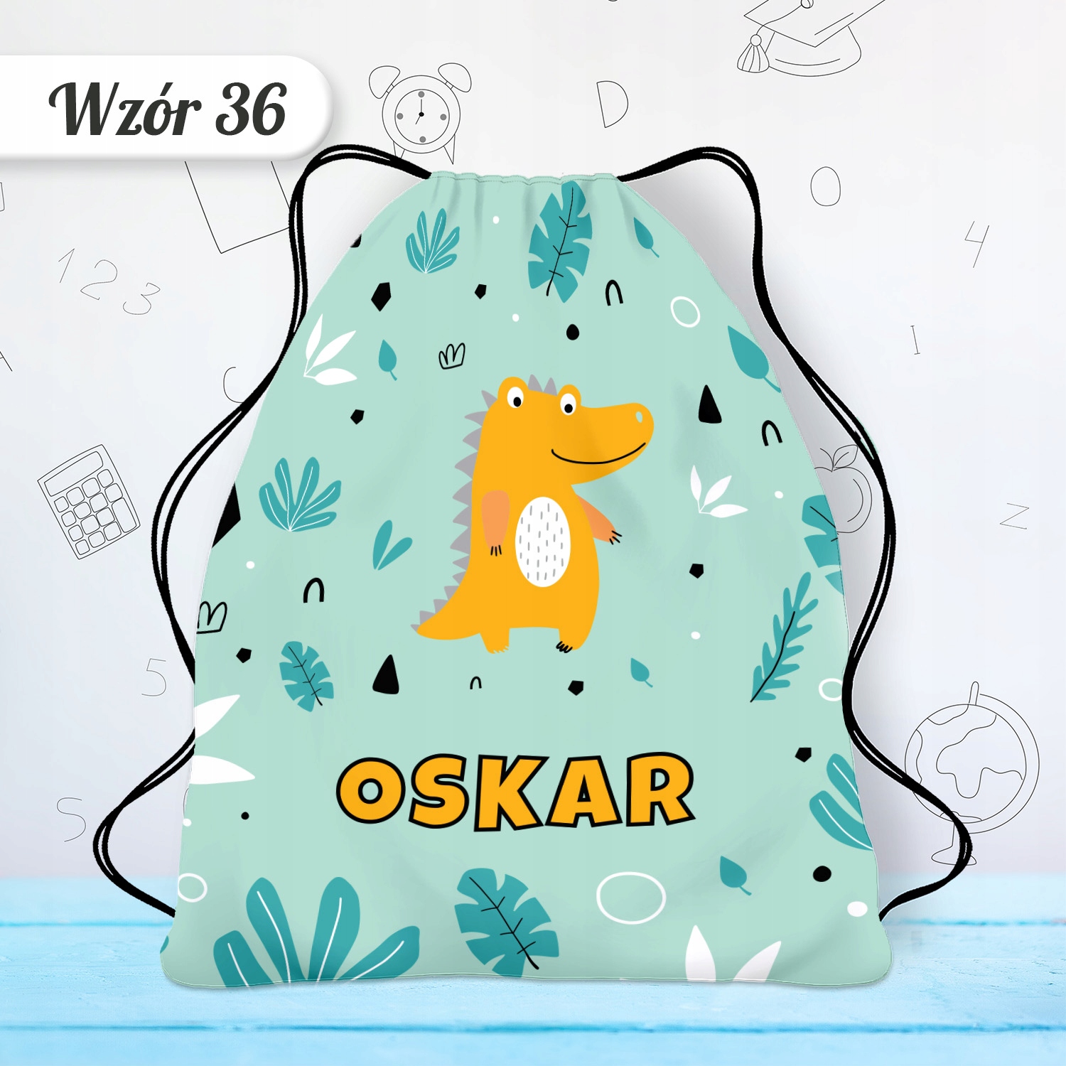 WOREK DO PRZEDSZKOLA WOREK NA BUTY PLECAK Z IMIENIEM PREZENT DZIEŃ DZIECKA Marka inna