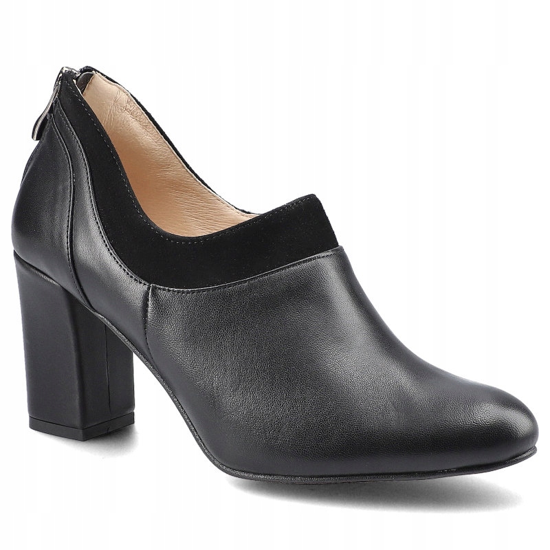 

Czarne Półbuty Damiss Damskie Skórzane Obuwie