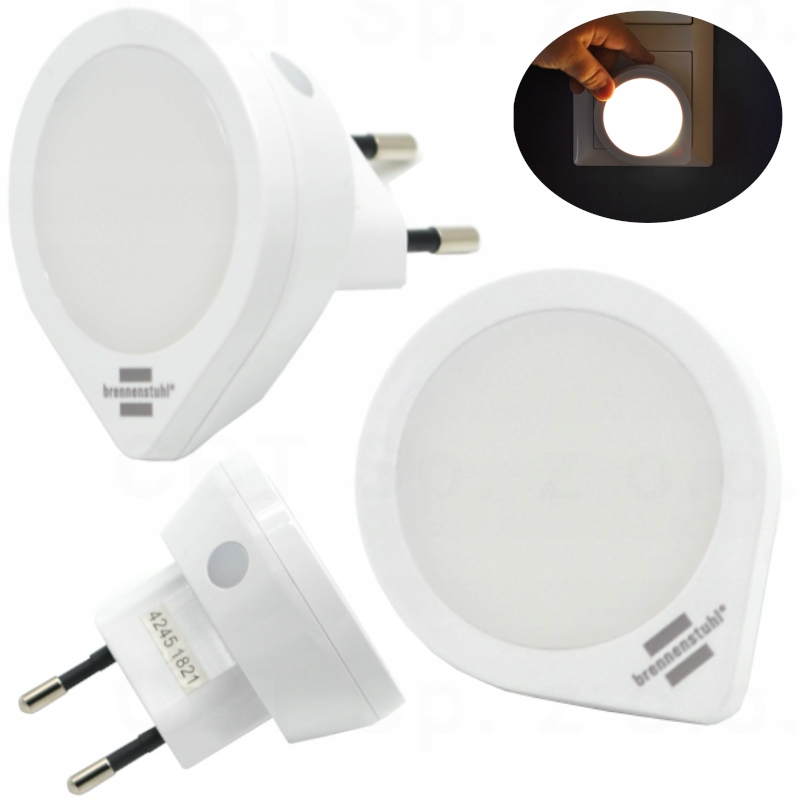 

Lampka Nocna Led Z Czujnikem Zmierzchowym 0,2W 5lm